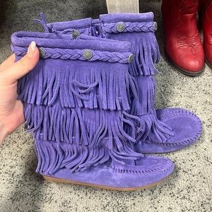 Purple Minnetonka Boots Size 1